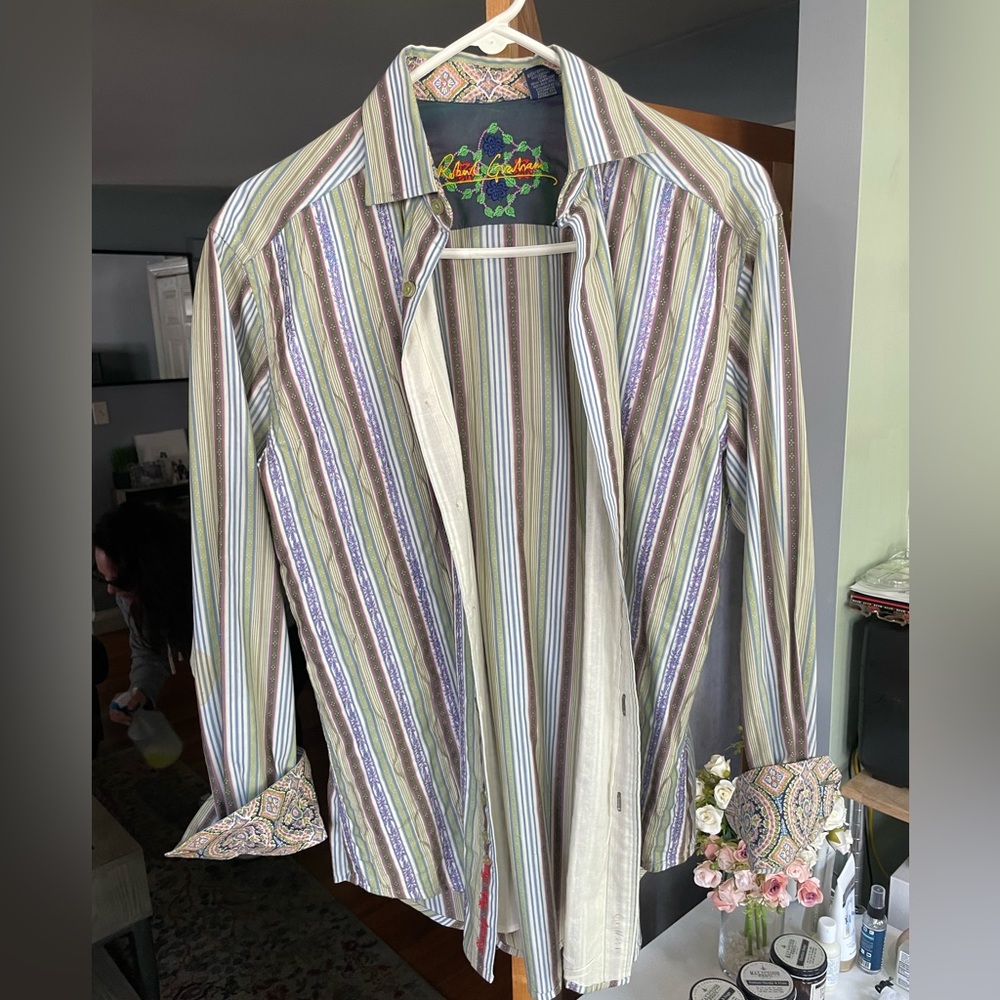 Robert graham stripped dress shirt